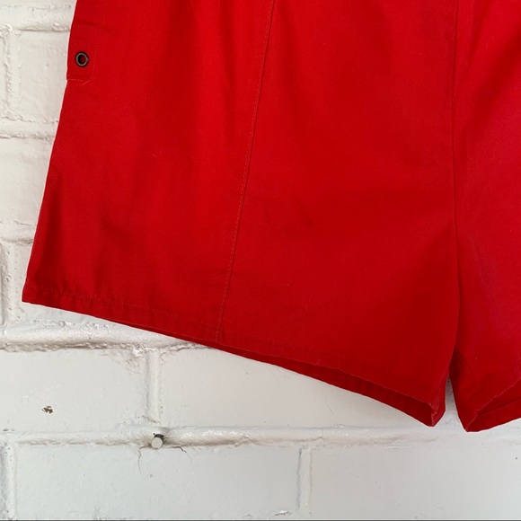 Vintage 80s Red swim suit shorts trunks L - Picture 3 of 9